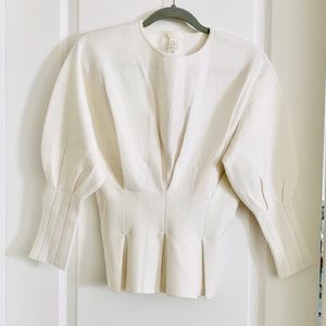 H&M peplum puff sleeved top